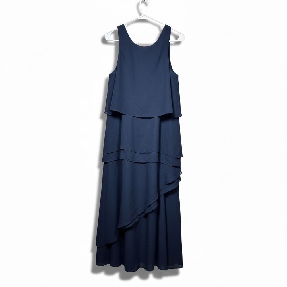 Navy Blue Layered Maxi Dress